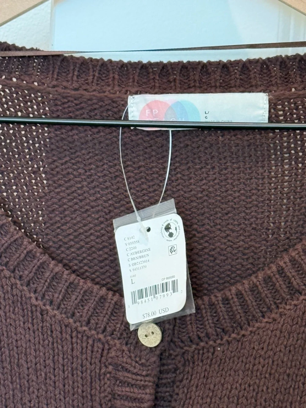 Free People Button-Front Knit Sweater Cardigan - Picture 3 of 5